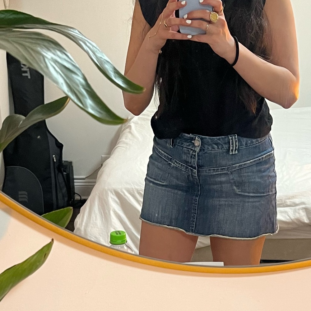 Vintage Denim Jean Mini Skirt